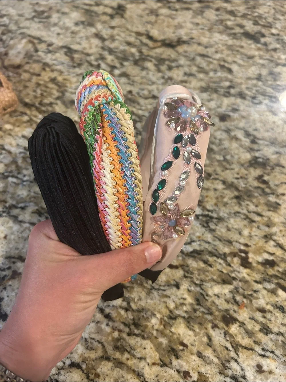 Women’s Knotted Headband - Pink, Black, Multicolor
